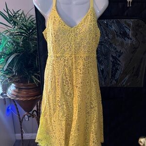 INC International Concepts Yellow Lace Dress